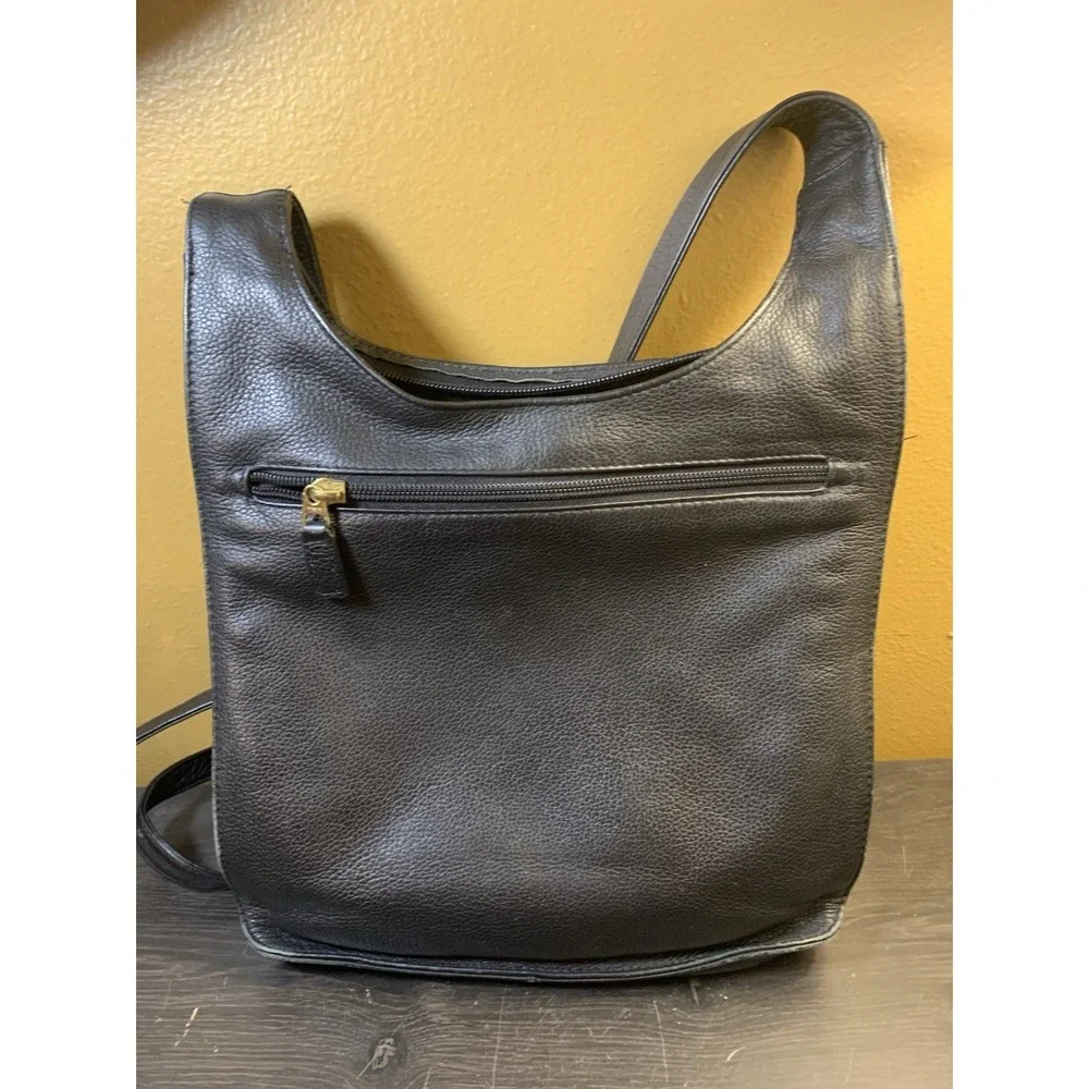 JP Ourse CIE Black Traveler Messenger Crossbody Bag Leather Handbag Bolivia